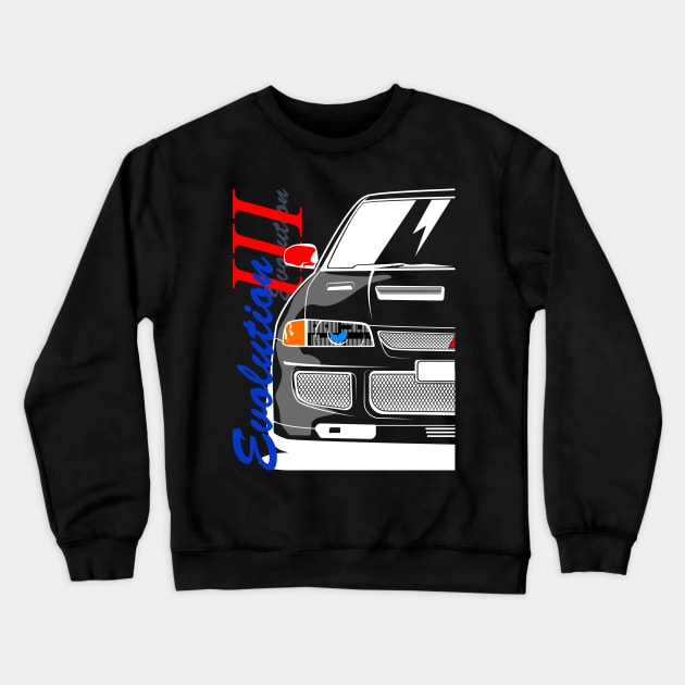 Mitsubishi Lancer Evolution 3 Crewneck Sweatshirt by gaplexio